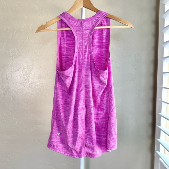 Lululemon Sculpt Tank Heathered Pink Racerback Top - Picture 2 of 7